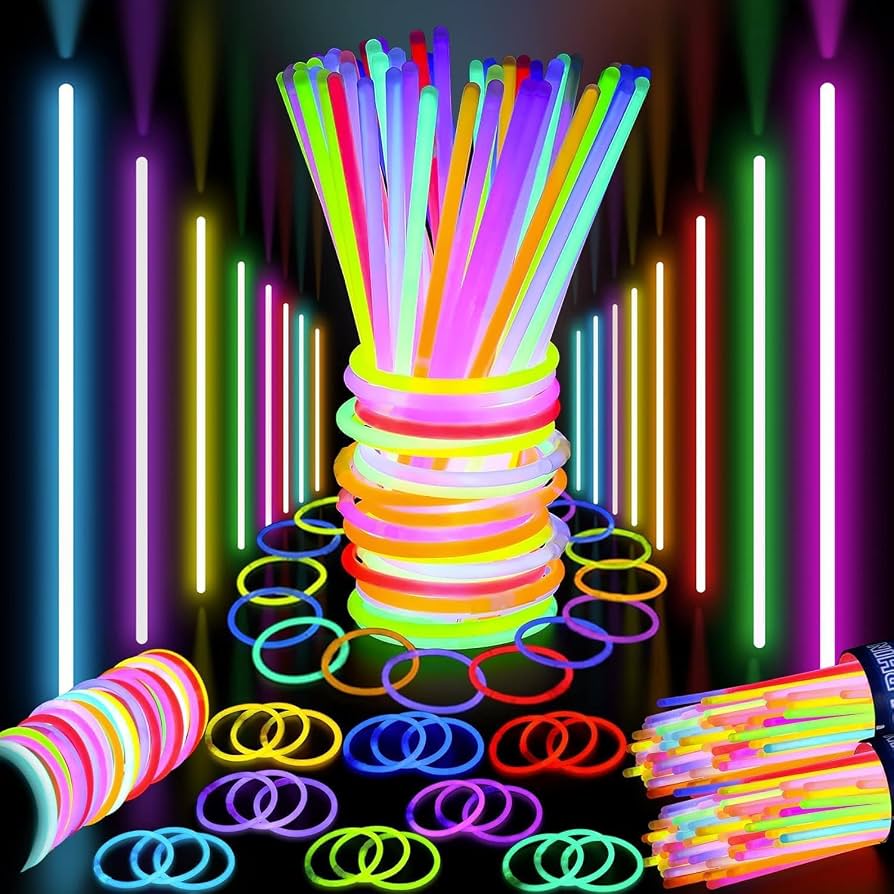 400 Pack Neon Glow Sticks 8"