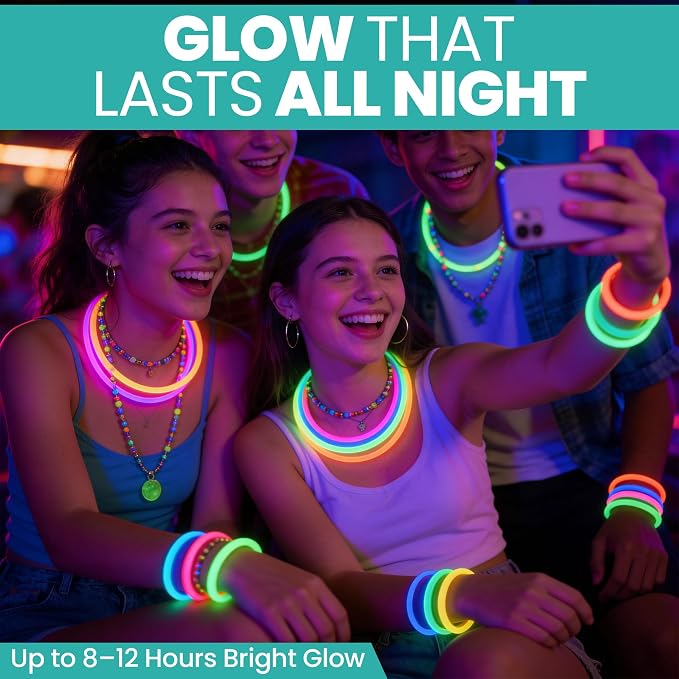 400 Pack Neon Glow Sticks 8", photo 3 of 3
