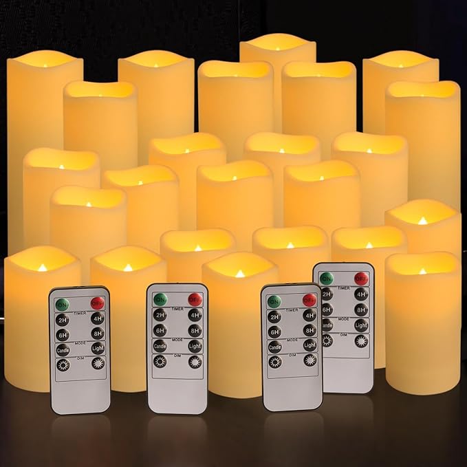 24 Waterproof Outdoor Flameless Candles